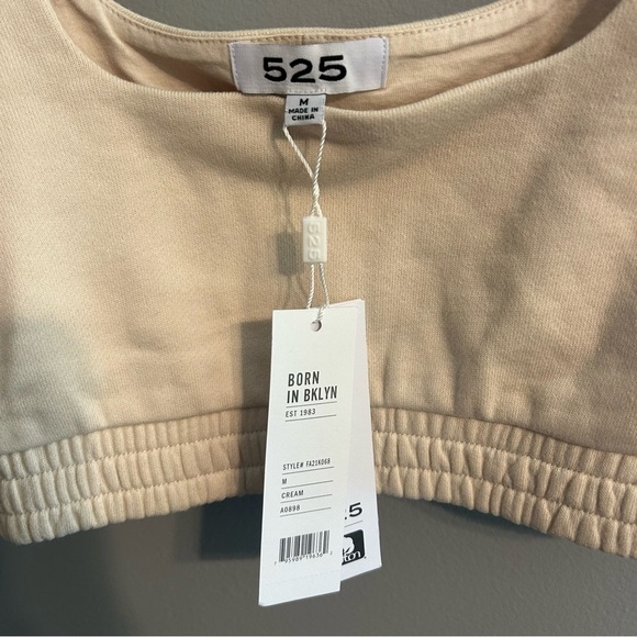Revolve x 525 America - French Terry Bra Top in Cream 🌟 - Picture 3 of 8